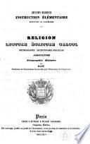 Education religieuse - Instruction élèmentaire - Extinction du pauperisme
