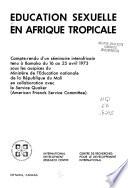 Éducation sexuelle en Afrique tropicale
