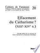 Effacement du catharisme? (XIIIe-XIVe s.).