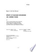 Effects of Nuclear Explosions on Canned Foods