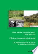 Effort Environnemental Et équité