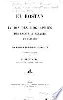 el-Bostan, ou, Jardin des biographies des saints et savants de Tlemcen