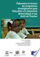 Élaboration et révision des programmes d’enseignement pour l’éducation à la citoyenneté démocratique et aux droits de l’homme