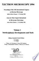 Electron Microscopy 1994: Interdisciplinary developments and tools