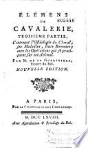 Élémens de cavalerie