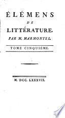 Elémens de littérature