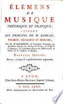 Élemens de musique théorique et pratique, suivant les principes de M. Rameau