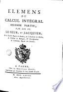Elemens du calcul intégral, 2