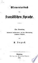Elementarbuch der französischen Sprache