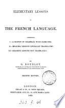 Elementary lessons in the French language