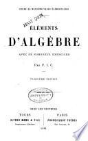 Éléments d'algèbre avec de nombreux exercices