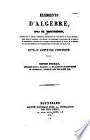 Éléments d'algèbre