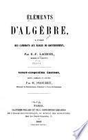 Éléments d'algèbre