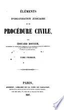 Éléments d'organisation judiciaire et de procédure civile