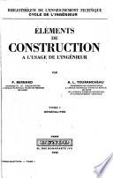 Éléments de construction à l'usage de l'ingénieur