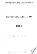 Eléments de description du doko