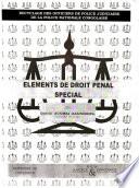 Élements de droit pénal spécial