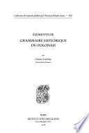 Eléments de grammaire historique du polonais