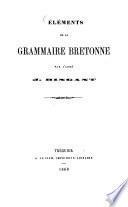 Eléments de la grammaire bretonne