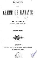 Eléments de la grammaire flamande