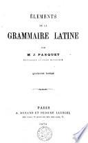 Éléments de la grammaire latine