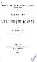 Éléments de linguistique romane