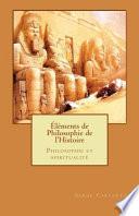 Eléments de Philosophie de l'Histoire