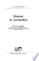 Eléments de psychanalyse