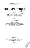 Éléments de Thérapeutique et de Pharmacologie