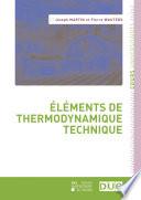 Éléments de thermodynamique technique