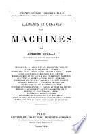 Eléments et organes des machines