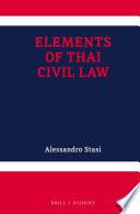Elements of Thai Civil Law