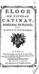 Eloge de Nicolas Catinat, Maréchal de France