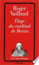 Eloge du cardinal de Bernis
