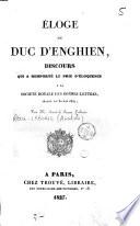 Eloge du duc d'Enghien
