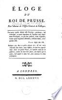 Éloge du roi de Prusse
