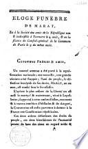 Eloge funèbre de Marat
