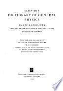 Elsevier's Dictionary of General Physics in Six Languages