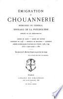 Emigration et Chouannerie. Memoires completes par Reynold de Bernard de la Fregeoliere