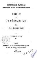 Emile, ou, De l'education, 2