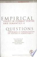 Empirical Issues in Formal Syntax and Semantics 4
