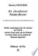 En (ana)lisant Pierre Benoit