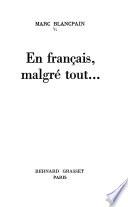 En français, malgré tout ...