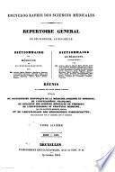 Encyclographie des sciences médicales répertoire général de ces sciences, au 19. siècle