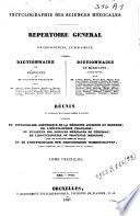 Encyclographie des sciences médicales. Répertoire général de ces sciences, au XIXe siècle