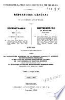 Encyclographie des sciences médicales. Répertoire général de ces sciences, au XIXe siècle