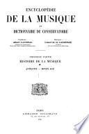 Encyclopédie de la musique et dictionnaire du Conservatoire ...: Antiquité