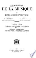 Encyclopédie de la musique et dictionnaire du Conservatoire ...