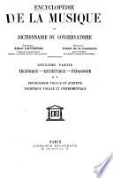 Encyclopédie de la musique et dictionnaire du Conservatoire ...
