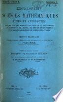Encyclopédie des sciences mathématiques pures et appliquées
